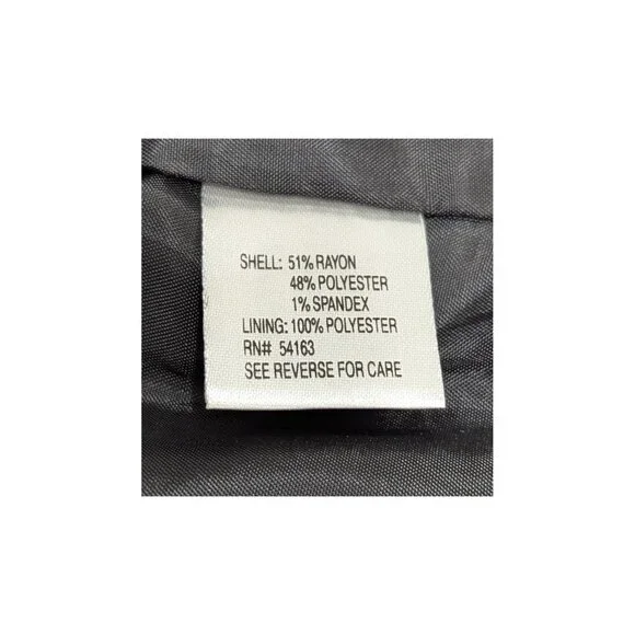 Calvin Klein Black Textured A-Line Skirt Salt & Pepper Size 6 Line - Picture 6 of 7